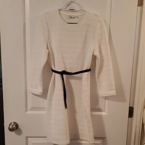 Reitmans White Long Sleeve Knit Dress